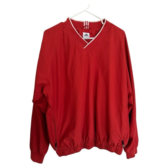 adidas Other - Vintage ADIDAS  climashell wind Golf Resort Pullover red jacket size L